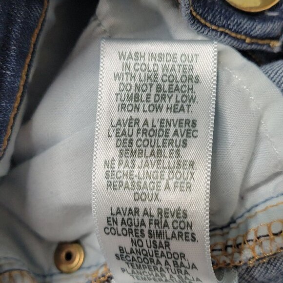 Frame Le Skinny de Jeanne Jeans Size 25 24X28 Dark Wash Low Rise Ripped Knee - Picture 10 of 15